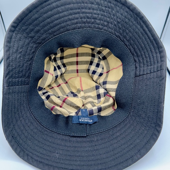 Navy Burberry Bucket Hat - Classic Style, Timeless Appeal, Iconic Brand - Picture 1 of 6